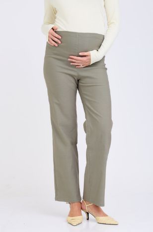 מכנסי הריון אדריאן זית כהה אבישג ארבל