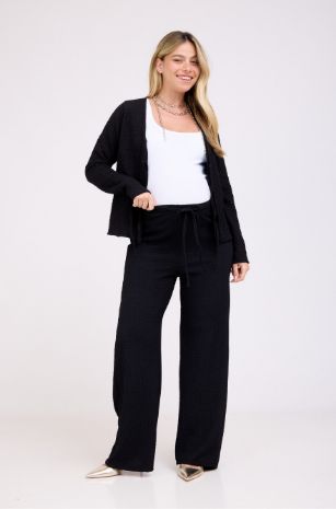 מכנסי הריון עופרי שחורים