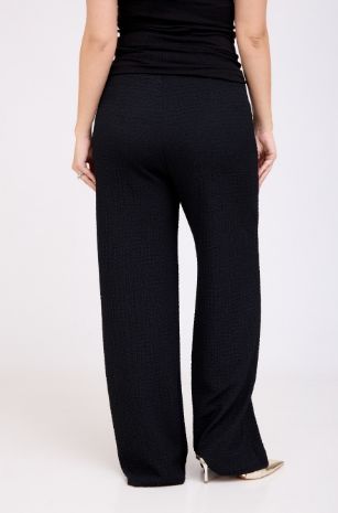 מכנסי הריון משוחררים שחורים