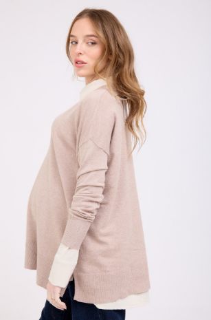 סריג אוברסייז להריון נטלי חול של אבישג ארבל