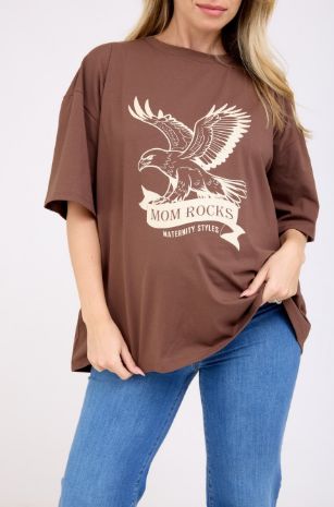  טי שירט הריון נשר חום