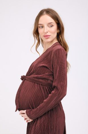 בולרו להריון עם קשירה בורגונדי