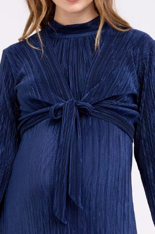 בולרו הריון מבד פליסה נייבי לאירועים