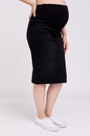 חצאית ג'ינס להריון יעל שחורה