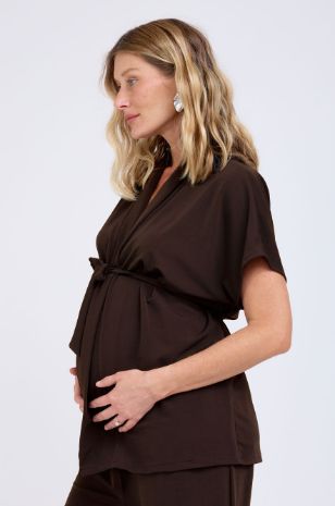 ז'קט הריון מוניקה חום שוקולד