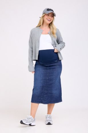 חצאית ג'ינס להריון אריאל כחולה
