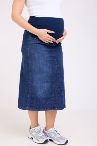 חצאית ג'ינס להריון אריאל כחולה