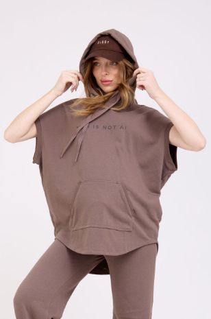 קפוצ'ון הריון NOT AI חום מוקה