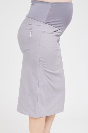 חצאית הריון רוקסי ארוכה אפורה