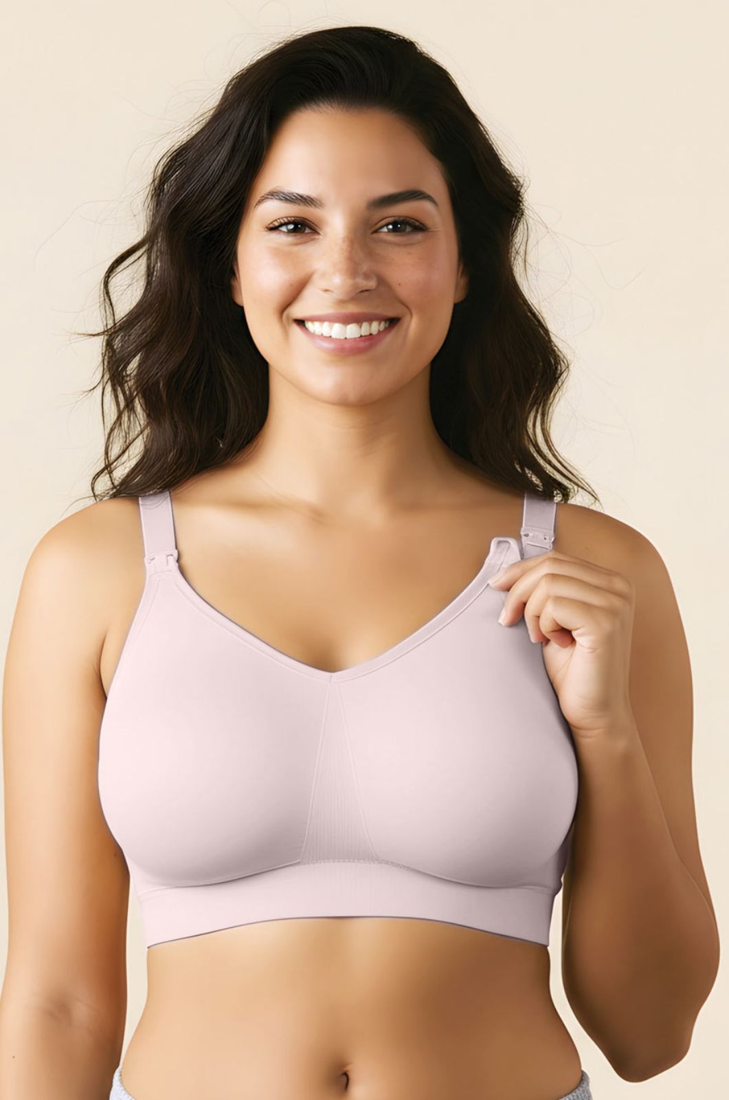 חזיית הריון והנקה יעל seamless בצבע ורוד