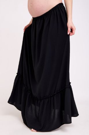 חצאית קומות להריון שחורה