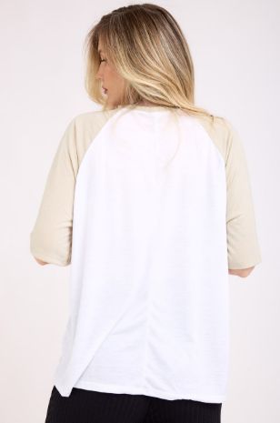 חולצת הריון והנקה נוחה לבן 