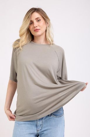 חולצת הנקה עם רוכסנים חאקי