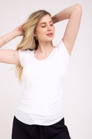 חולצת הריון ויוי ש.קצר לבנה