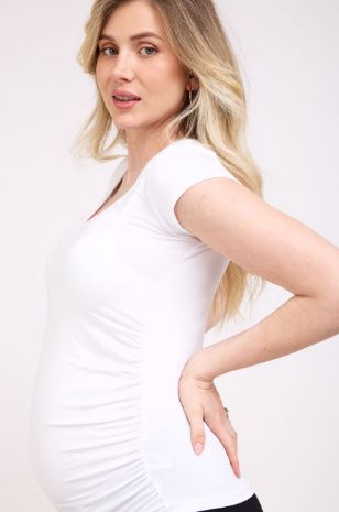 חולצת הריון ויוי ש.קצר לבנה
