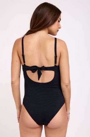 בגד ים שלם להריון ז'קרד שחור של אבישג ארבל