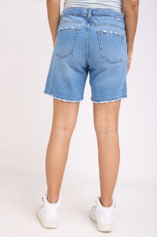 שורטס ג'ינס הריון לונה קצר כחול