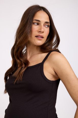 גופיית הריון סיסי ריב שחורה של אבישג ארבל