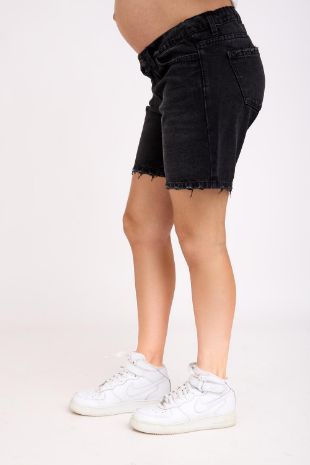 ג'ינס קצר להריון  שחור