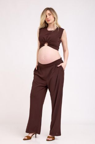 חולצת הריון ג'ונו חום שוקולד