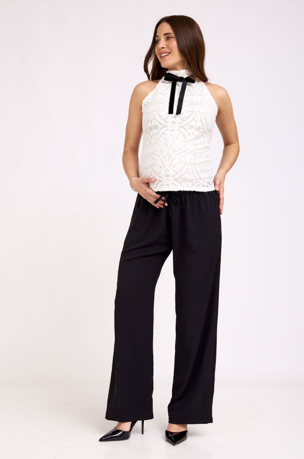 מכנסי הריון למשרד שחורים אבישג ארבל