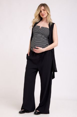 סטרפלס הריון V שחור לבן של אבישג ארבל