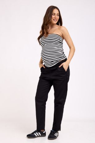 מכנסי הריון מחוייטים שחורים