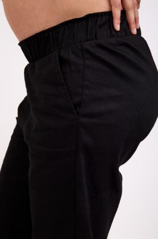 מכנסי הריון עם גומי שחורים