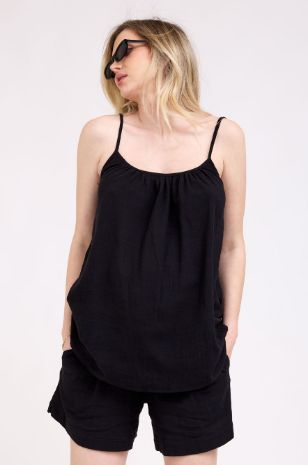 טופ הריון גל שחור