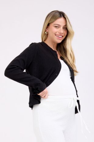 קרדיגן הריון שחור של אבישג ארבל