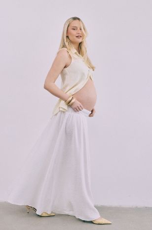 חצאית הריון יולי לבנה