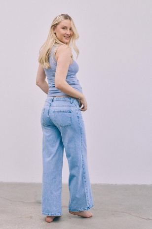 ג'ינס הריון אמבר תכלת בהיר של אבישג ארבל