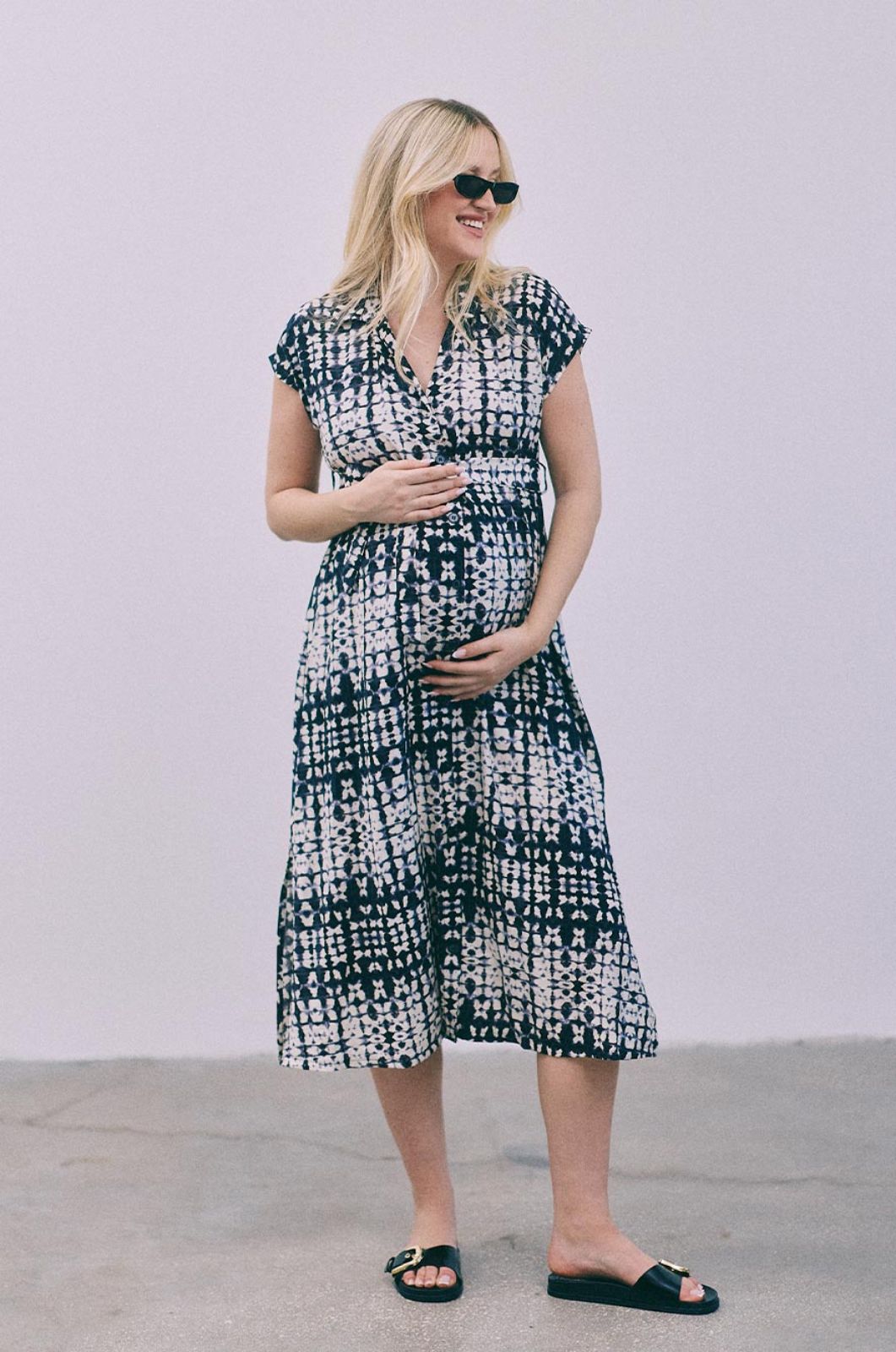 שמלת הריון ליהיא מודפס טאי דאי