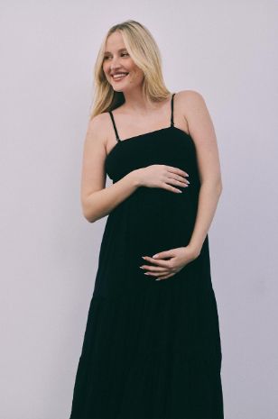 שמלת הריון קיצית שחורה