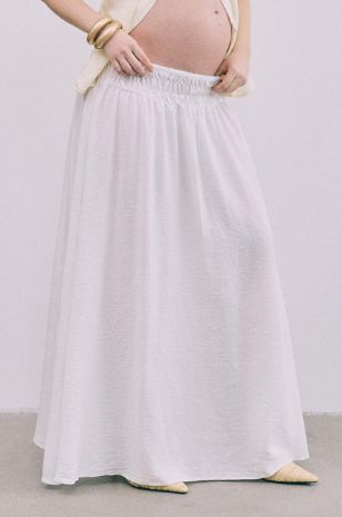 חצאית הריון יולי לבנה
