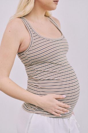 גופיית הריון חן פס חום