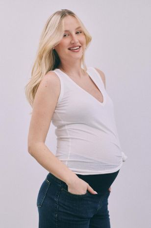 גופיית הריון מבד ריב של אבישג ארבל