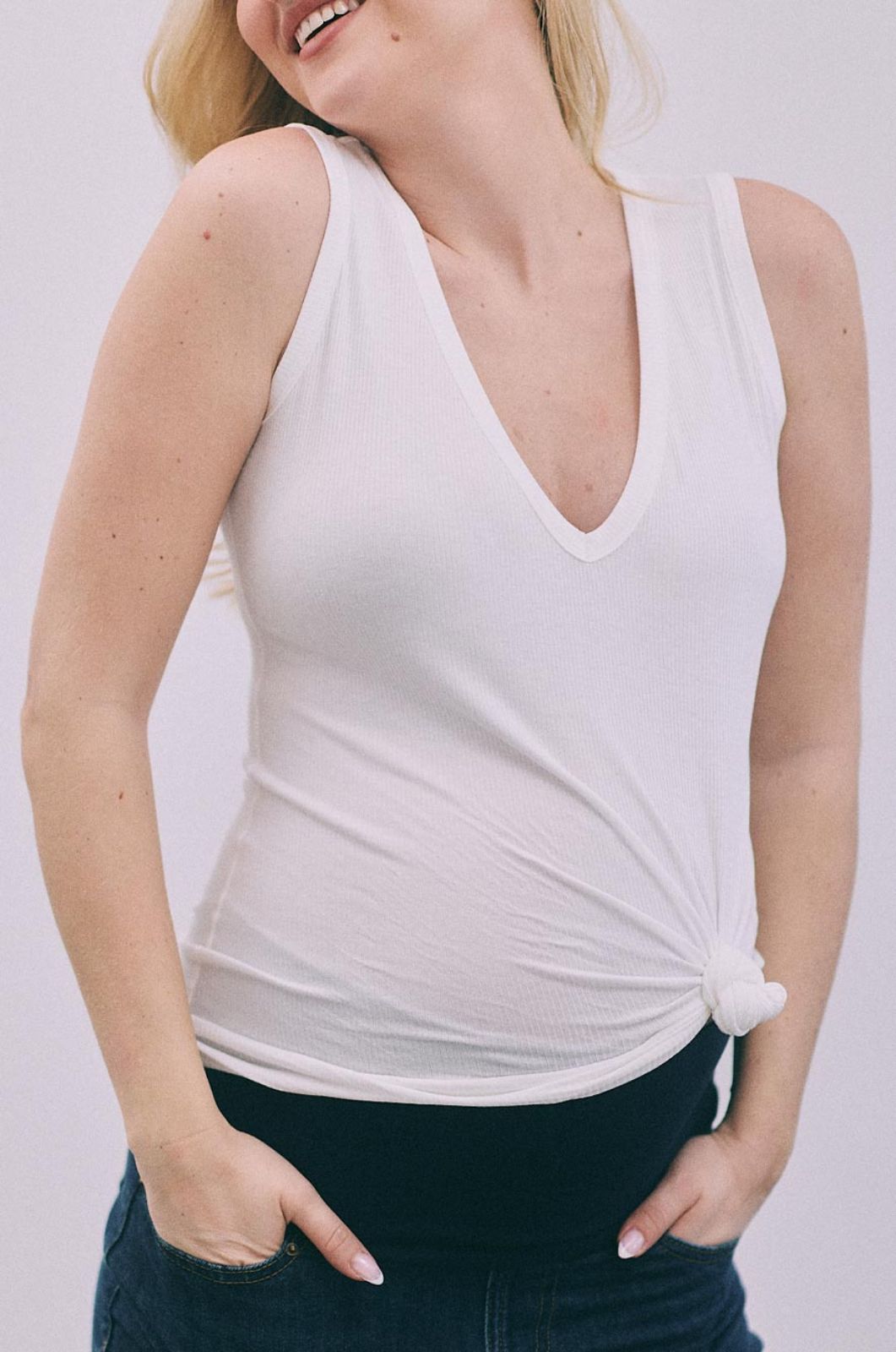 גופיית הריון מבד ריב של אבישג ארבל