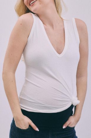 גופיית הריון מבד ריב של אבישג ארבל