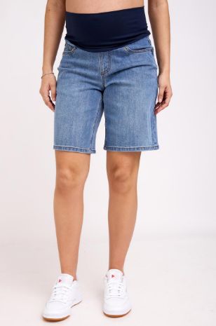  ברמודה הריון ג'ינס קלי כחול בהיר