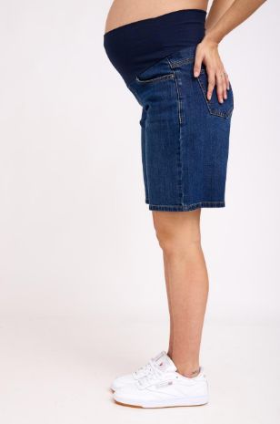 ג'ינס  ברמודה הריון קלי כחול כהה אבישג ארבל