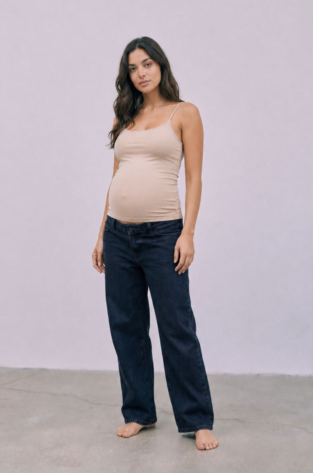 ג'ינס הריון אמבר שחור כחול