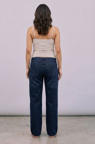 ג'ינס להריון בכותנה שחור כחול