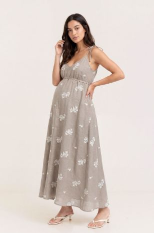 שמלת הריון דבי בז' רקום של אבישג ארבל